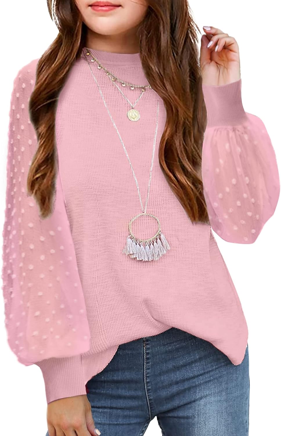 Arshiner Girls Puff Long Sleeve Sweaters for Stylish Kids
