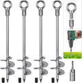 18ft' Ground Anchors Heavy Duty Steel for Trampolines and More