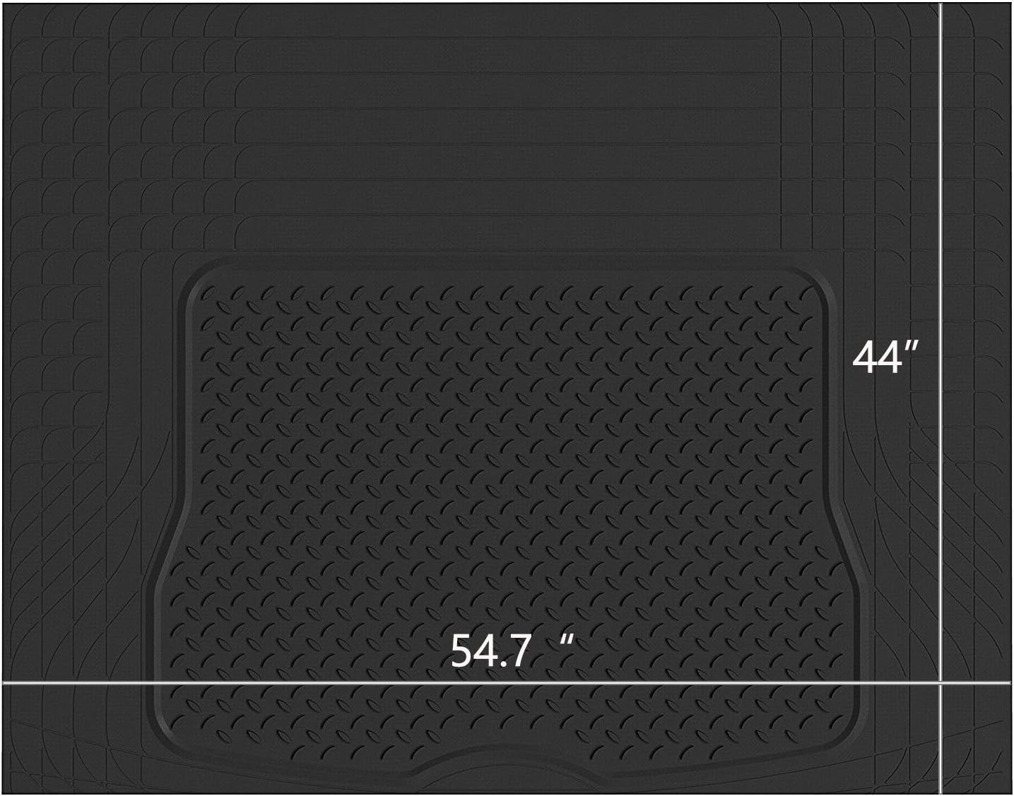 Heavy Duty Rubber Trunk Cargo Liner for All Weather Protection
