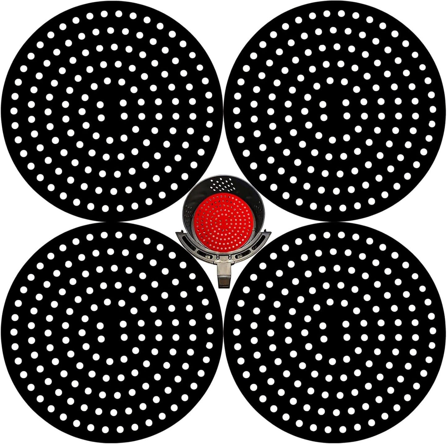 Viwehots Reusable Silicone Air Fryer Liners - Pack of 4