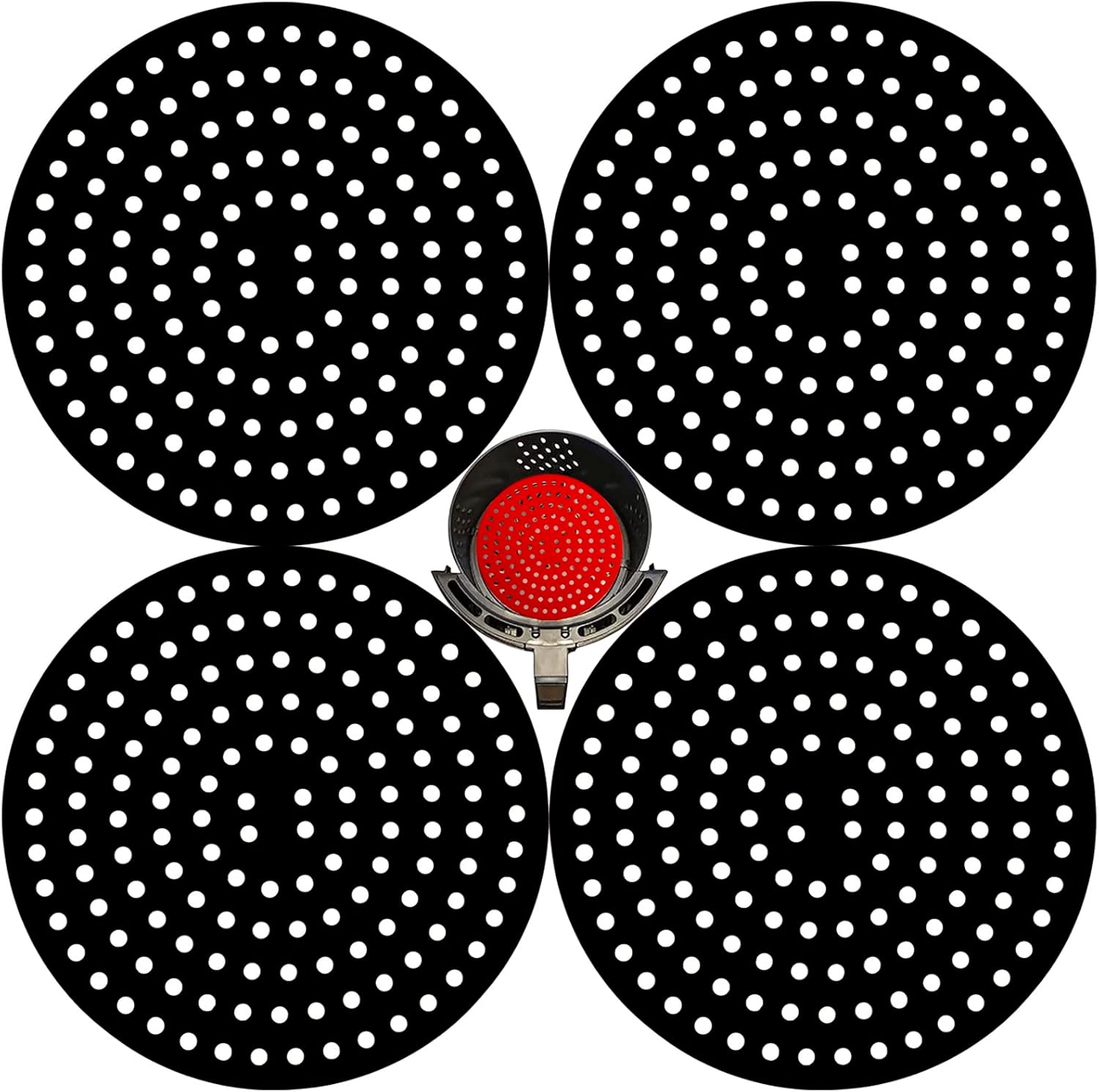 Viwehots Reusable Silicone Air Fryer Liners - Pack of 4