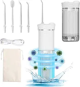 Travel Water Flosser with Telescopic Tank for Oral Care