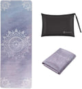 Travel Yoga Mat Non Slip Suede Mat for Pilates & Hot Yoga - Portable