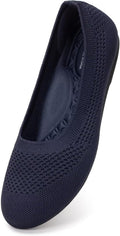 Frank Mully Women's Wide Width Ballet Flats - Knit Round Toe