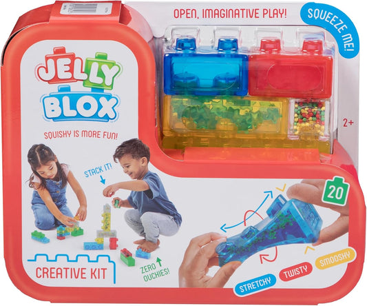 Goliath Jelly Blox Kit | 20 Squeezy Blocks | Safe Sensory Fun
