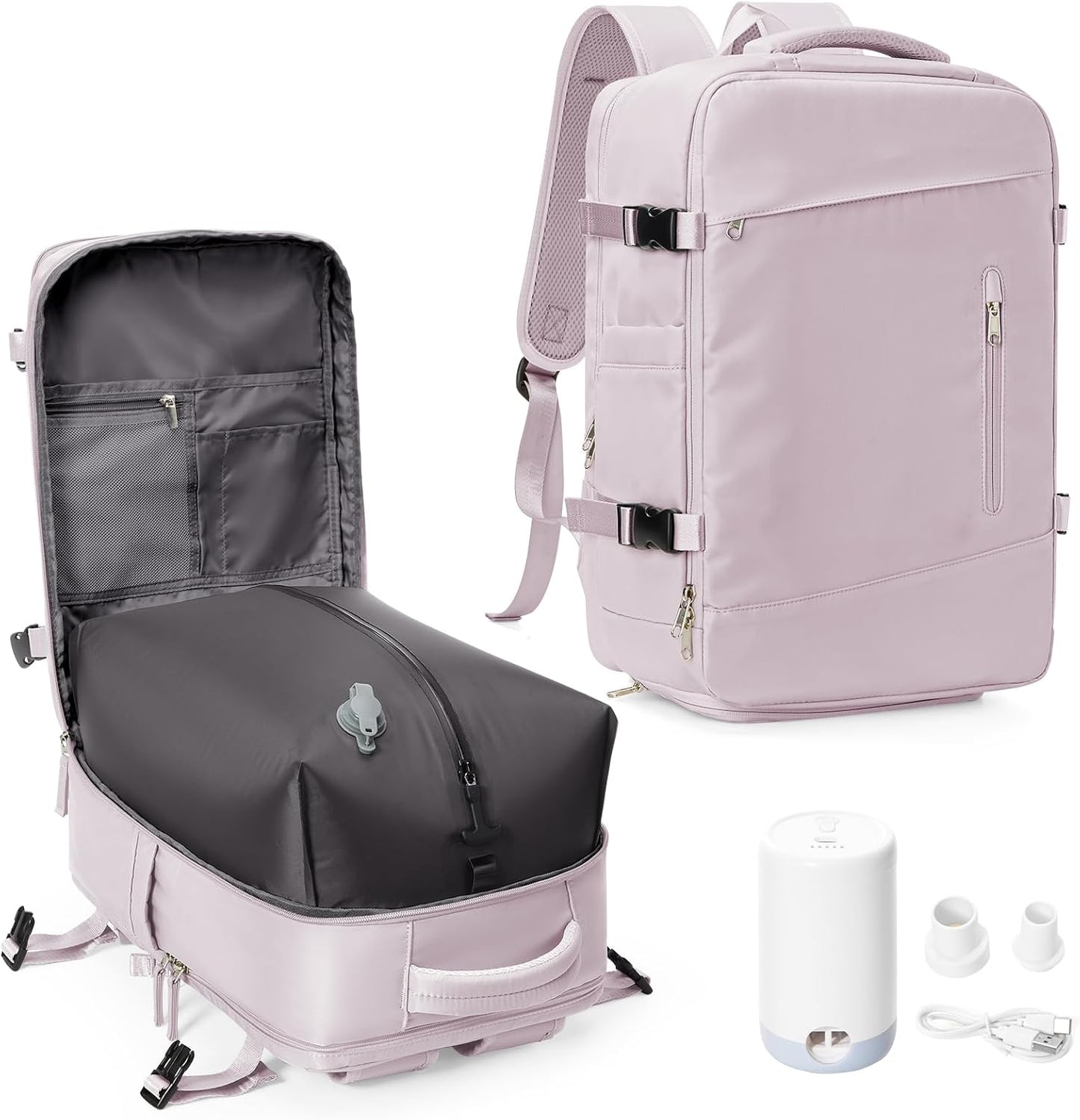 Suwasp Vacuum Travel Backpack with Electric Pump for Women