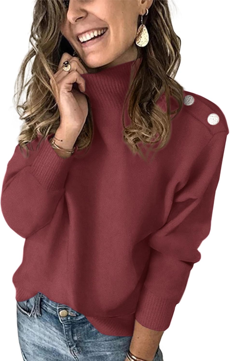 KIRUNDO Fall Sweaters for Women: Trendy Striped Turtleneck Knit