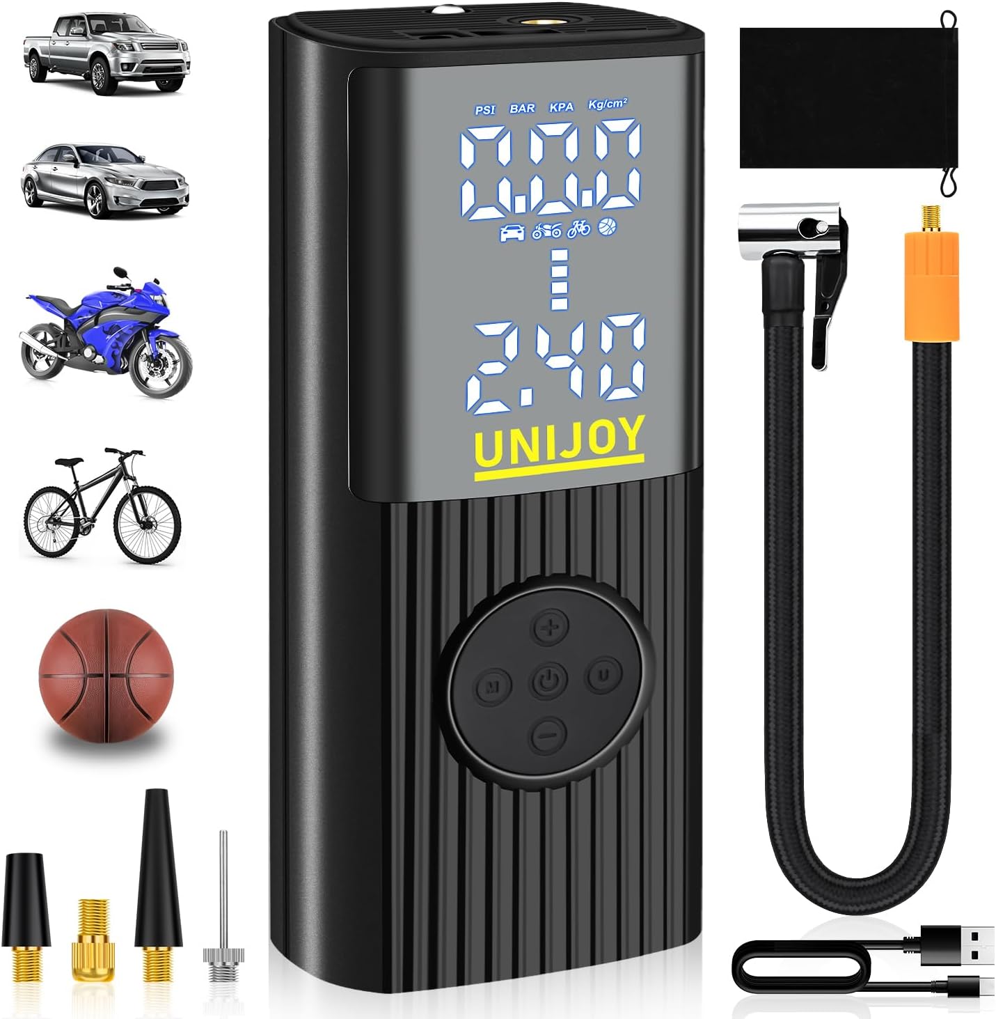 Unijoy Cordless Air Pump - Ultimate Portability for 180 PSI Inflation