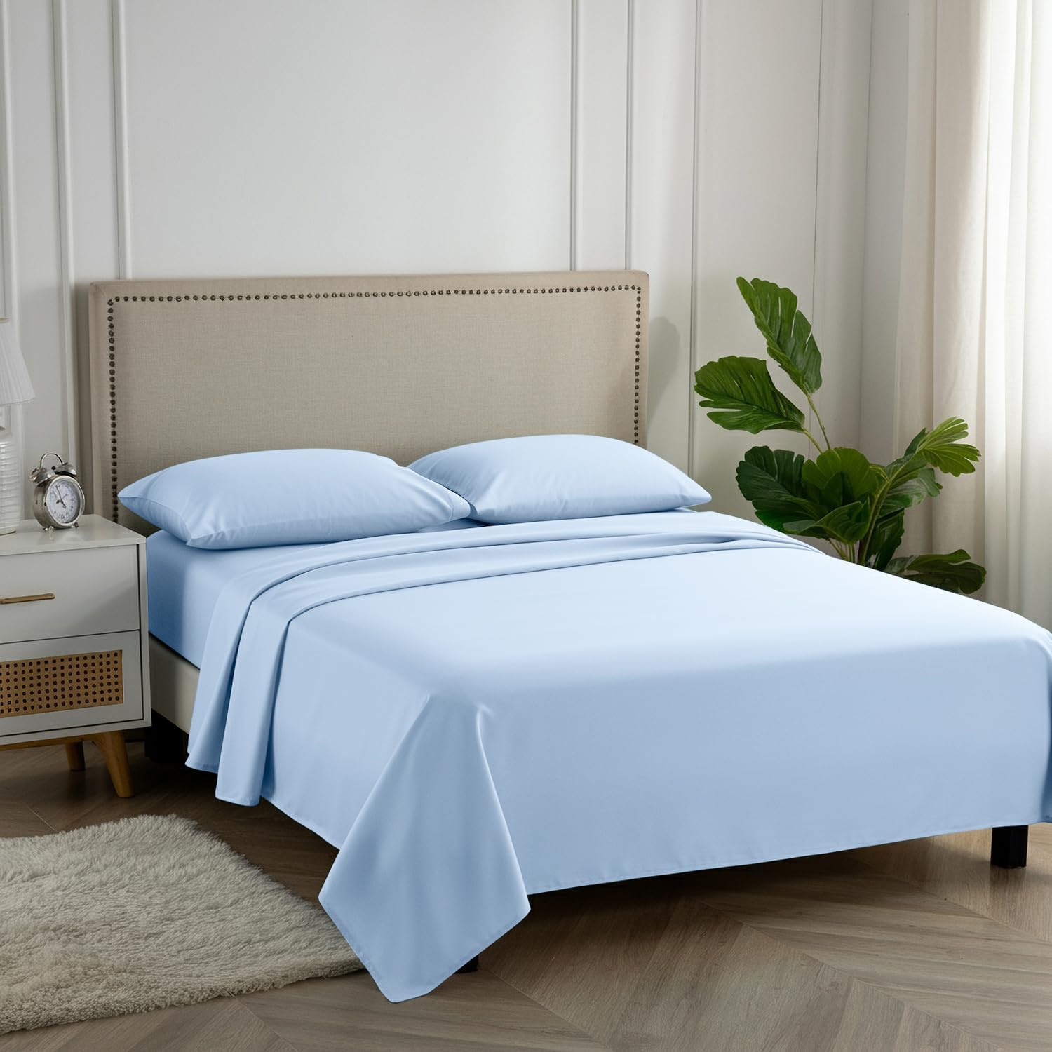 Carressa Linen Egyptian Cotton Queen Sheet Set - 600 Thread Count