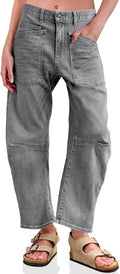 Baggy Barrel Horseshoe Jeans for Women - Vintage High Waisted Style