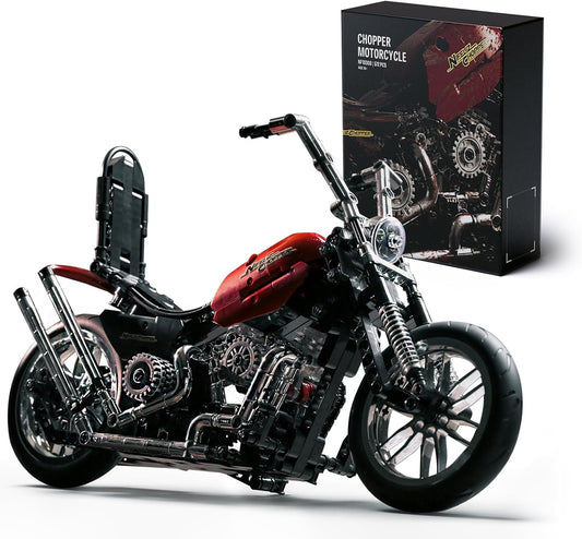 Nifeliz Chopper Motorcycle Building Set for Classic Motorbike Fans