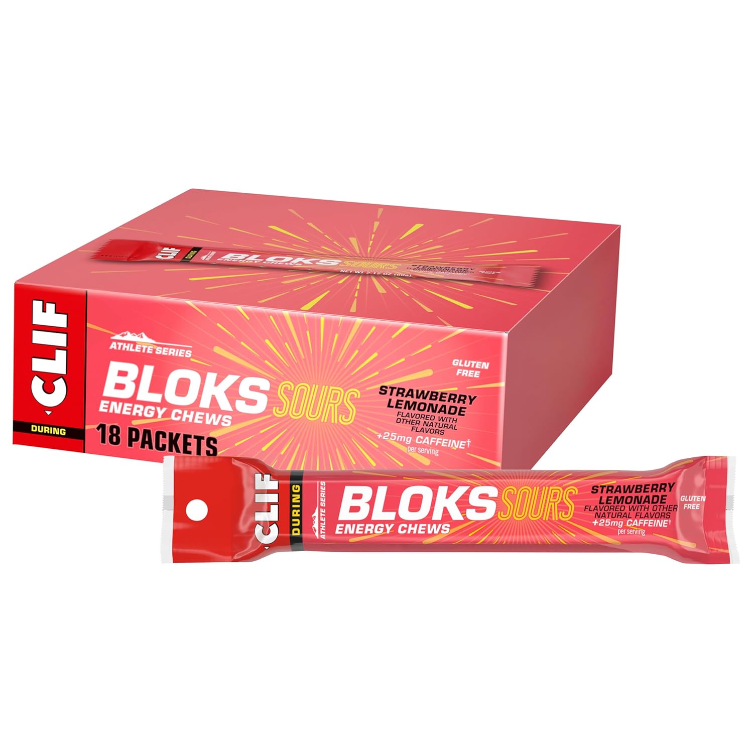 Clif Bloks Sours Energy Chews - Strawberry Lemonade Flavor