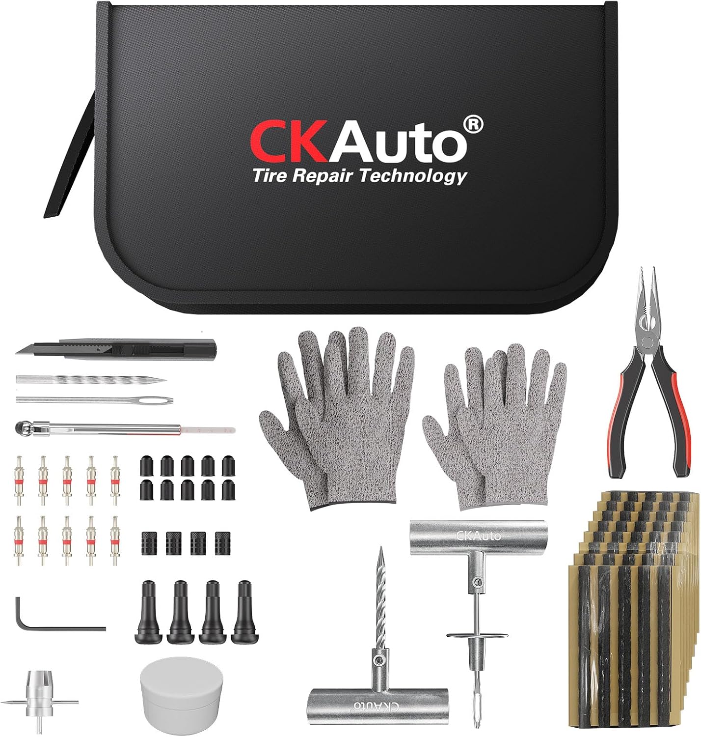 CKAuto Tire Plug Repair Kit for Quick Flat Tire Solutions