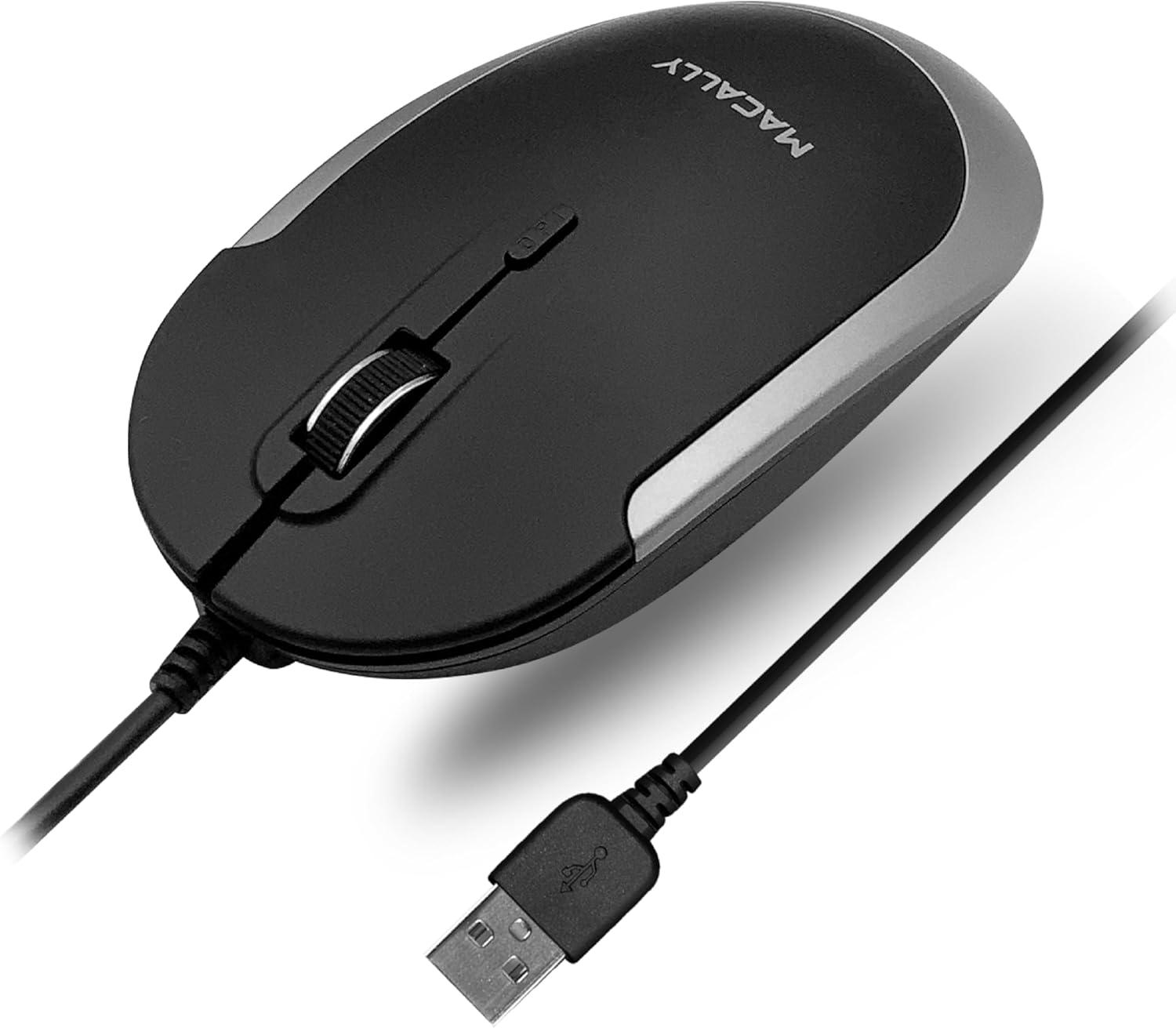 Silent & Sleek Macally Wired Mouse