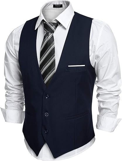 COOFANDY Men's Casual Business Suit Vest for Stylish Occasions