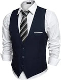 COOFANDY Men's Casual Business Suit Vest for Elegant Style
