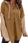 Oversized Sweatshirt for Women Loose Fit Button Hooded Sweatshirt cozy