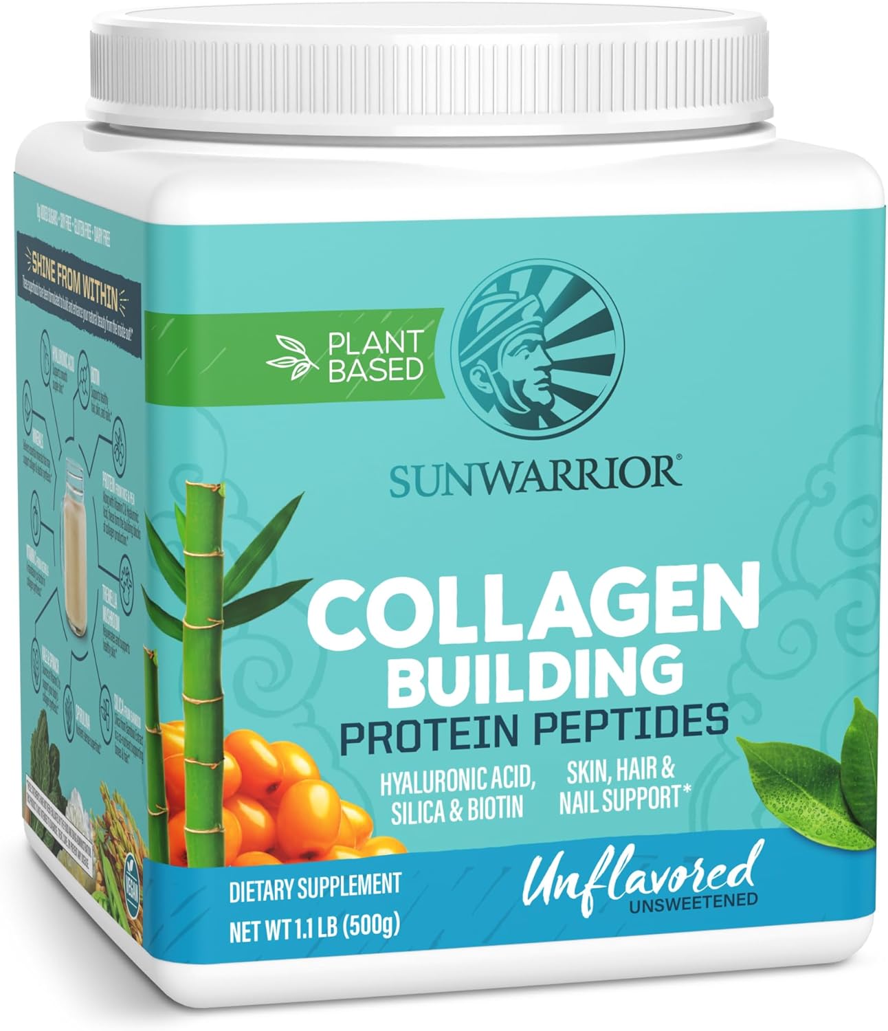 Vegan Collagen Building Powder for Hair Skin Nails Unflavored