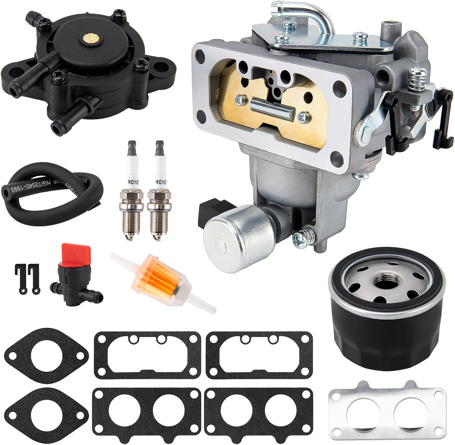 FH661V Carburetor for Kawasaki Engines with Fuel Pump & Filter