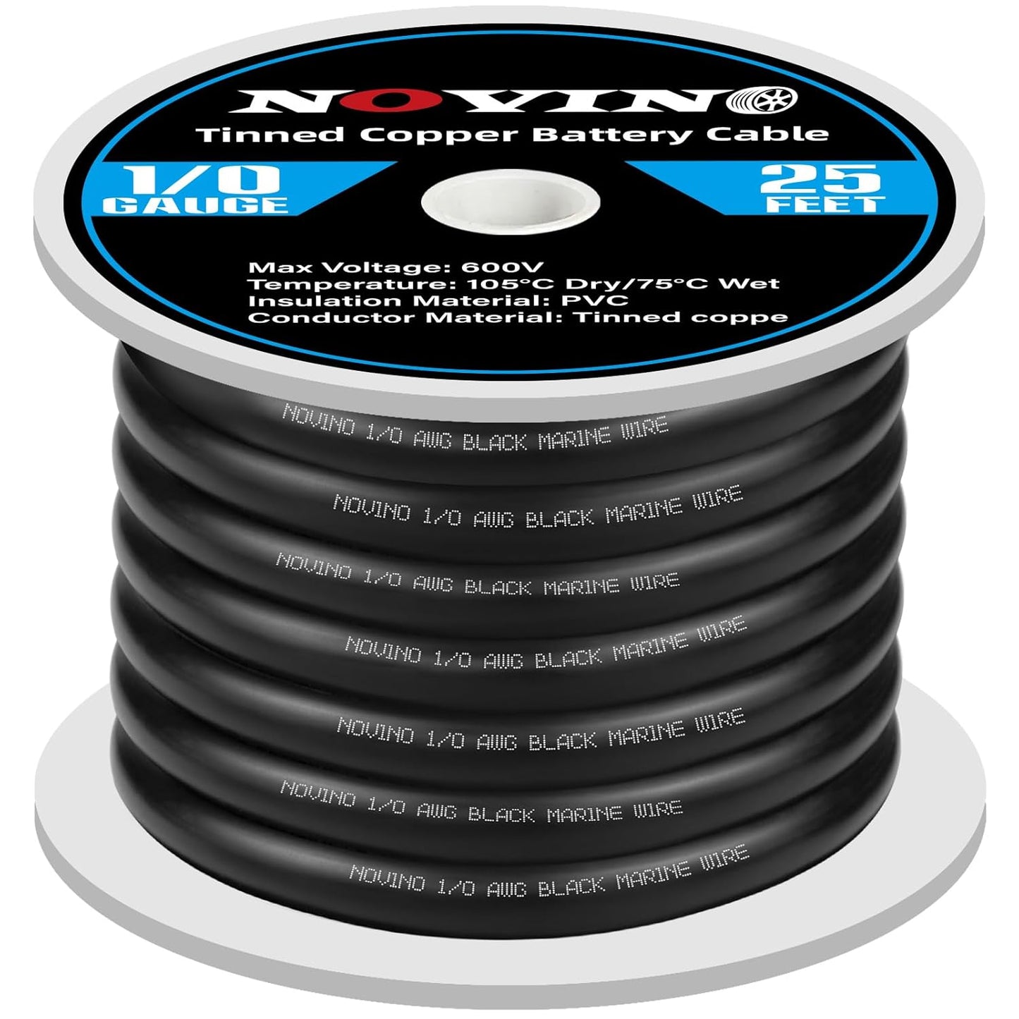 1/0 Gauge Marine Wire Tinned Copper Boat Battery Cable for Durability