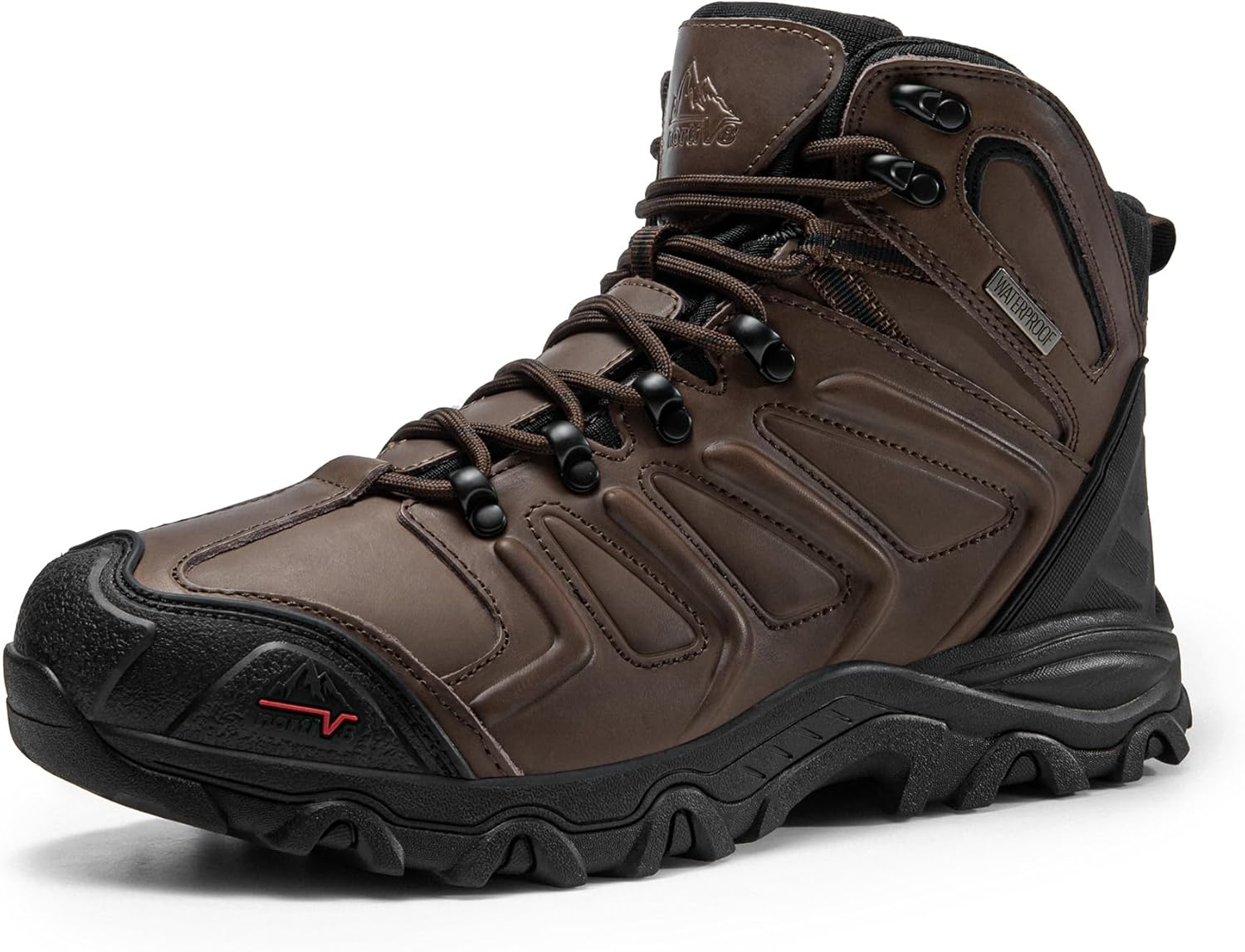 NORTIV 8 Men's Ankle High Waterproof Hiking Boots for Trails