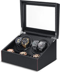 Landical Watch Winder: Quiet Motor, 4 Rotators, 6 Storage Box