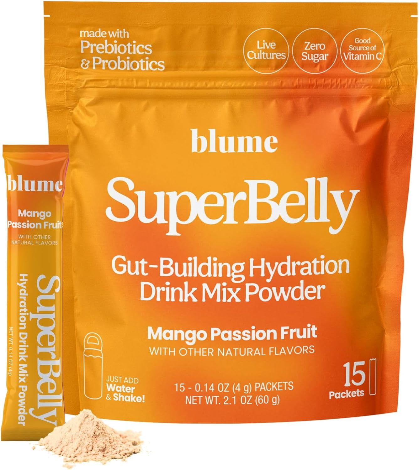 Blume SuperBelly Gut Health Packets for Hydration and Digestion