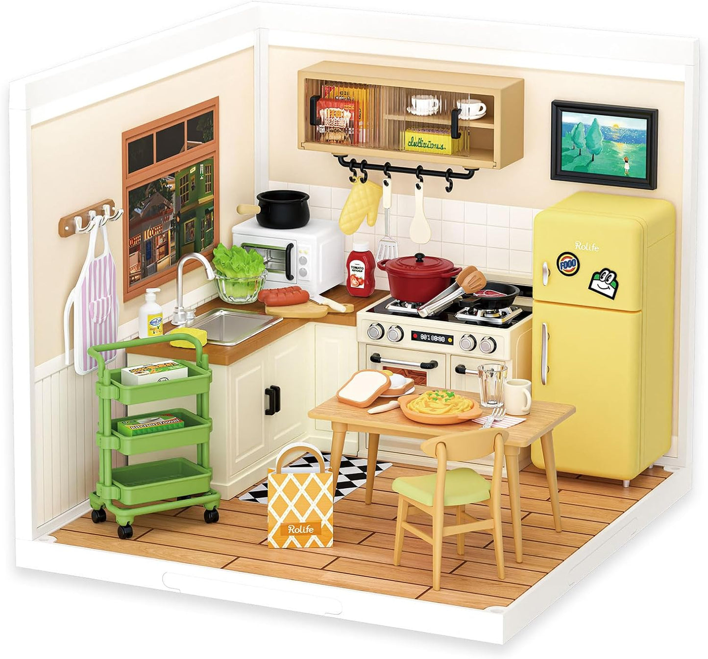 Rolife DIY Miniature Plastic House Building Set for Teens and Adults