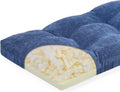 42 in Memory Foam Bench Cushion Blue - Double-Layer Comfort