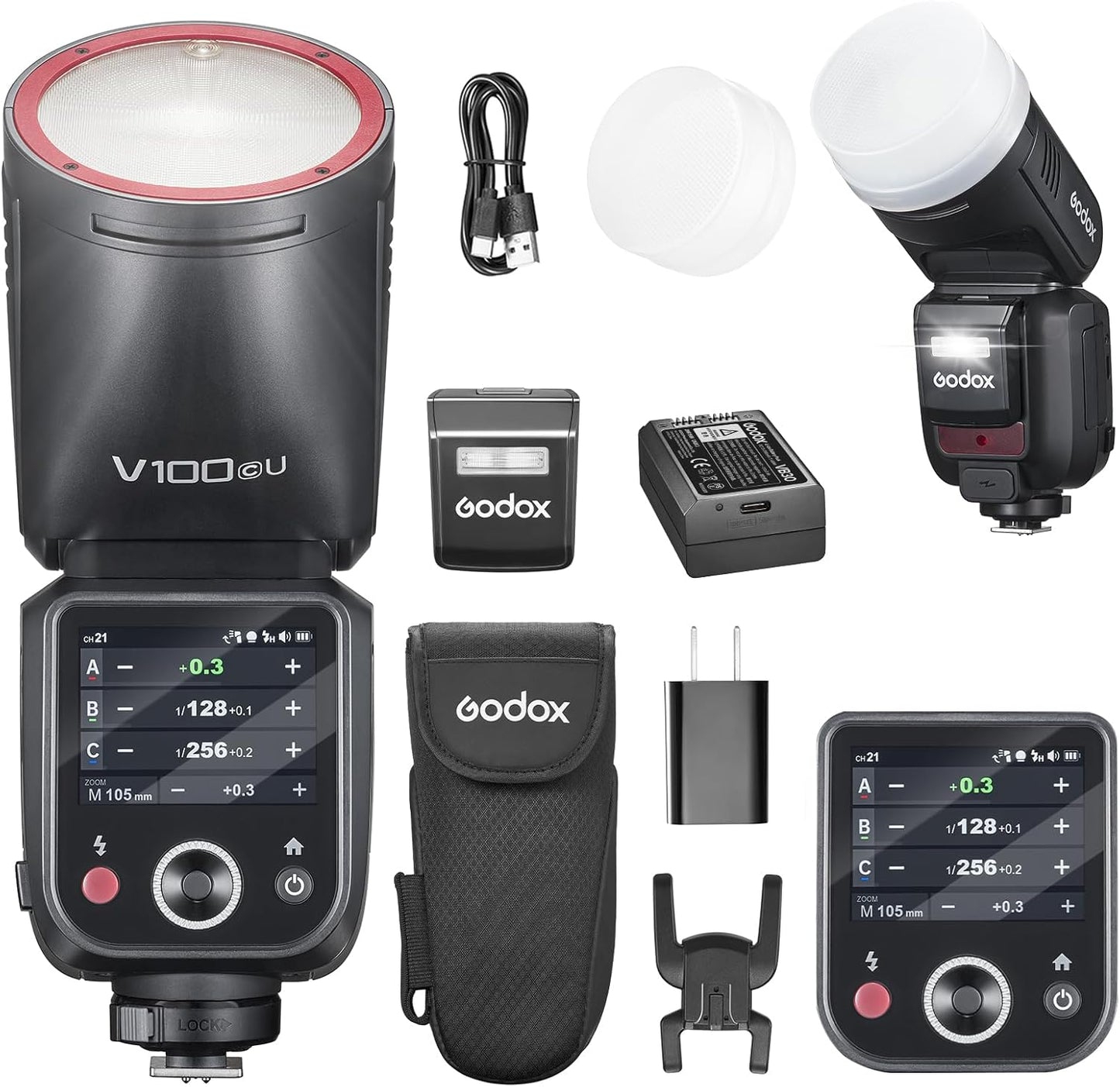 GODOX V100C USA Flash: Powerful 100w Touch Screen Flash