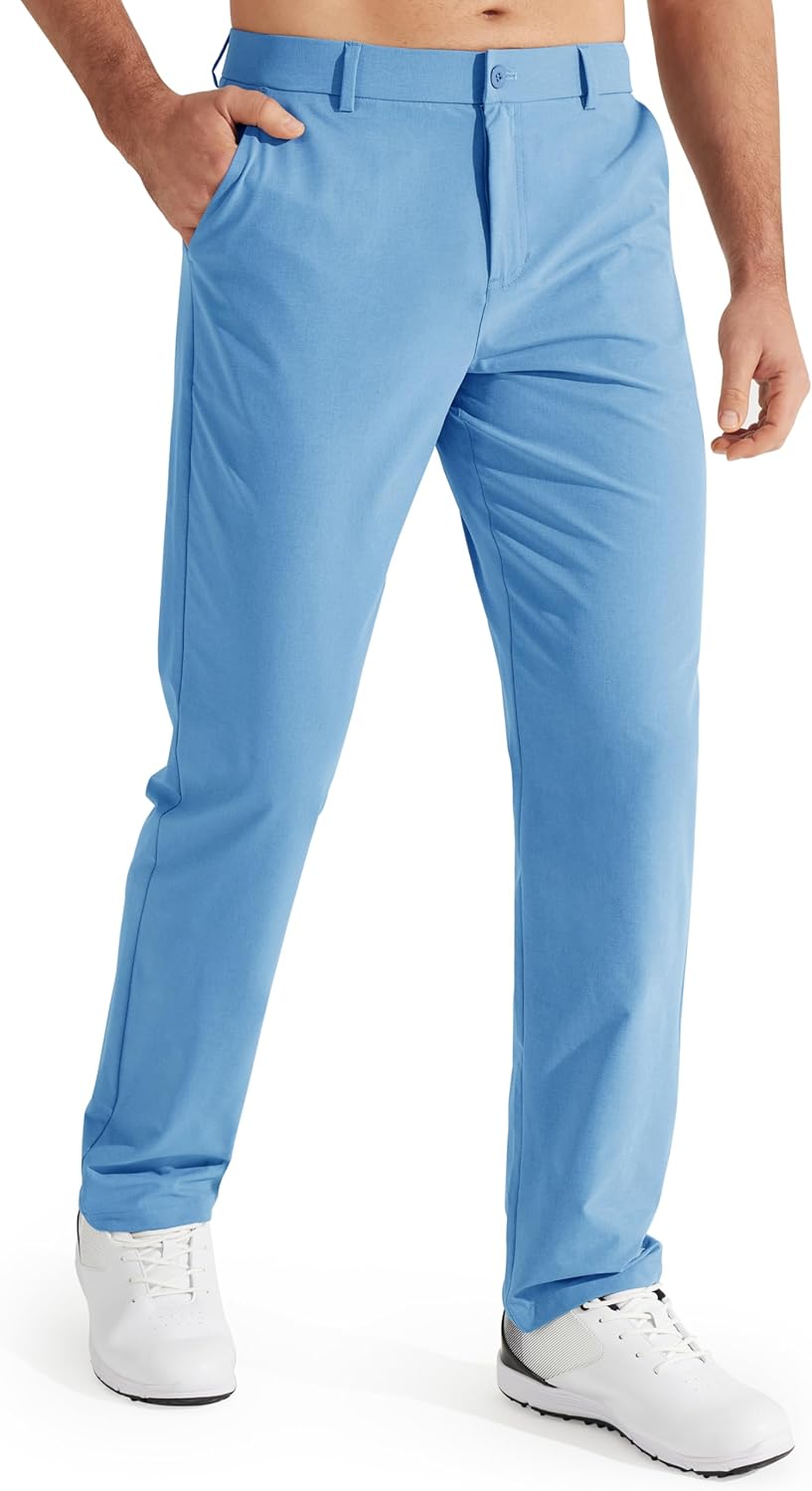 Libin Mens Golf Pants Quick Dry Lightweight Casual Trousers