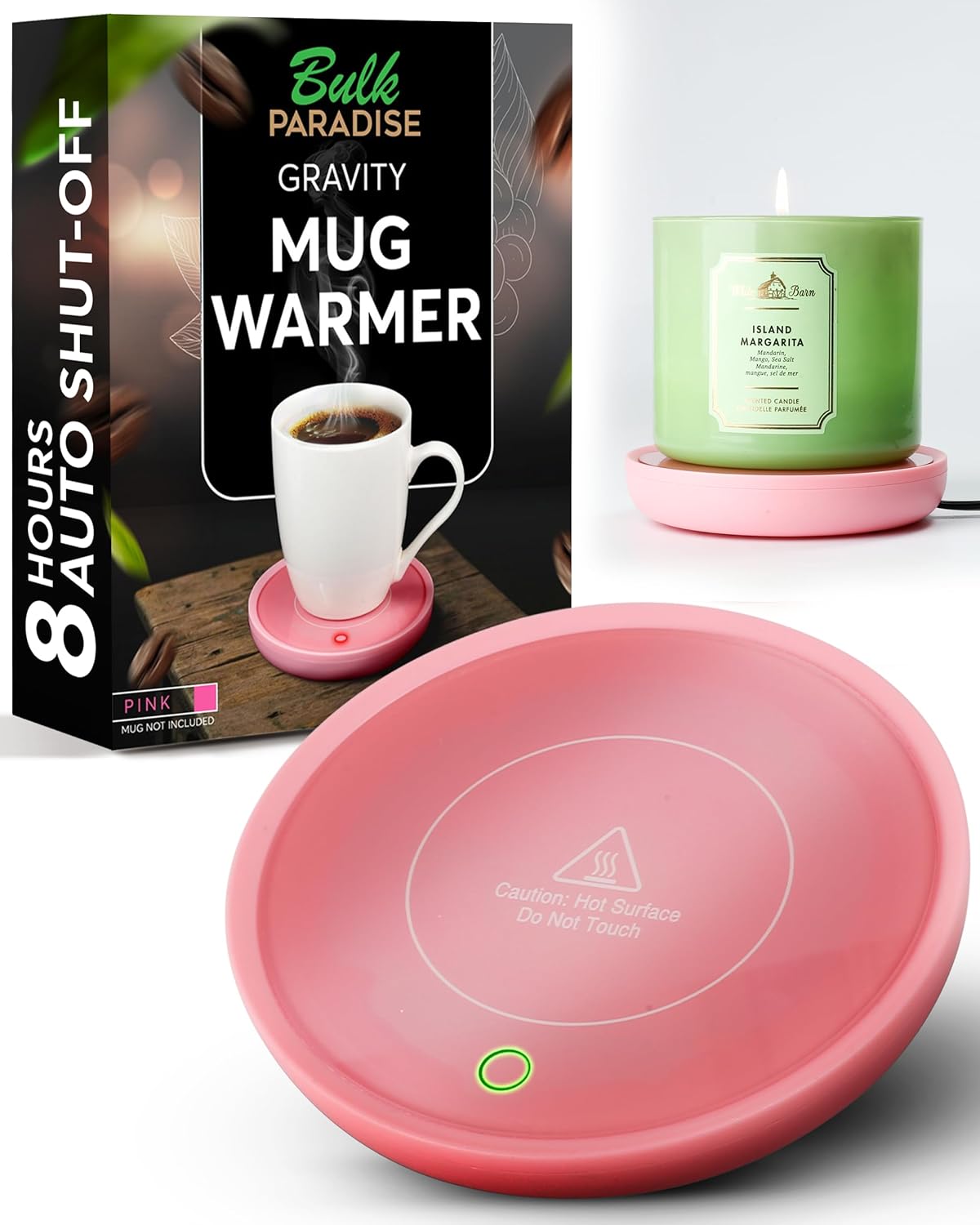 Compact Desk Coffee Warmer - Auto On/Off - Multipurpose & Safe