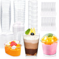 360 Pack 5oz 6oz Dessert Cups with Lids and Spoons - Party Ready