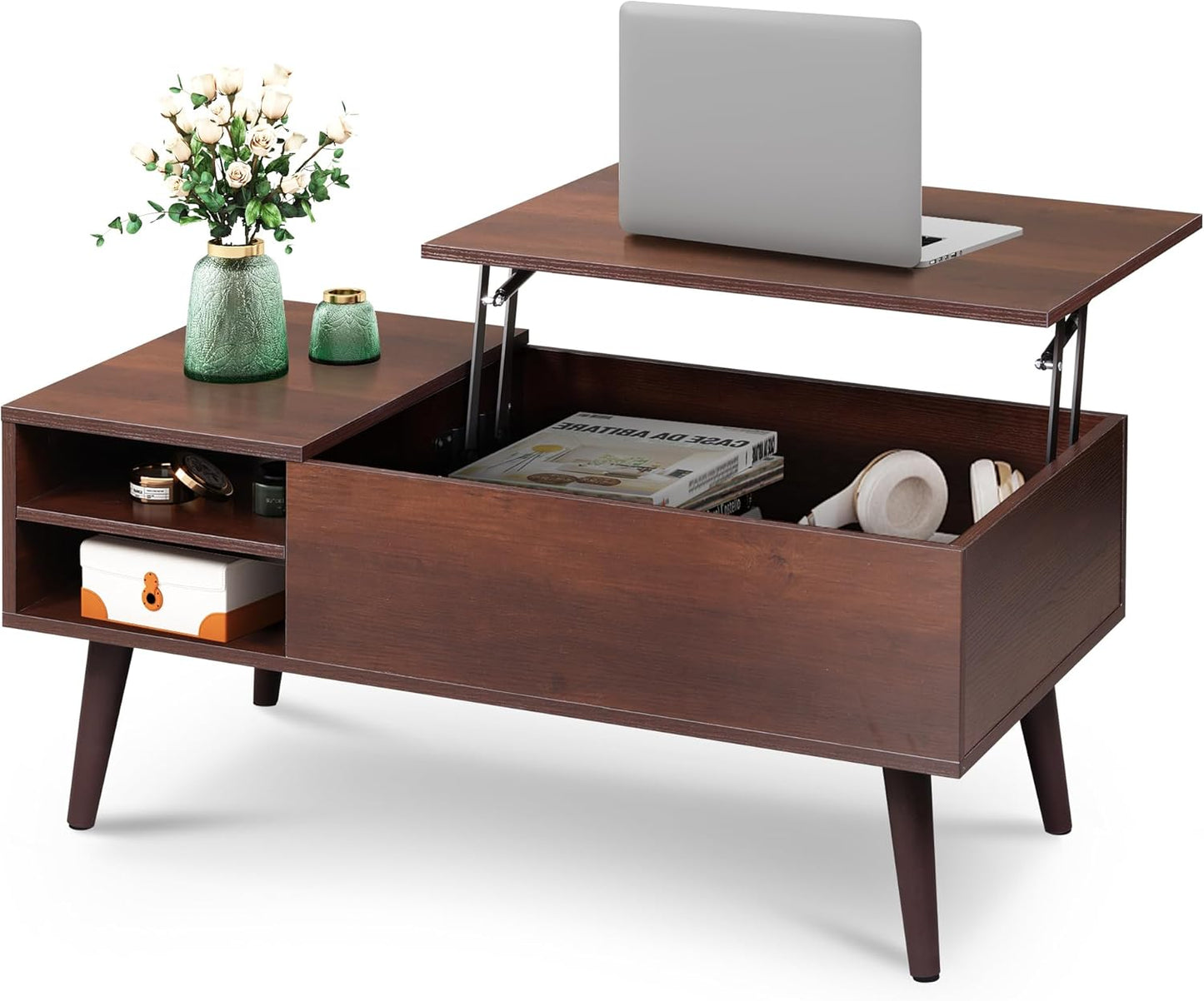 WLIVE Lift Top Coffee Table with Storage for Modern Living Rooms