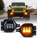 Xprite 300% Bright Fog Lights for 2018-2025 Jeep Wrangler JL - Amber