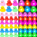 LED Light Up Rubber Ducks 100 Pack - Cute Glow Party Favors