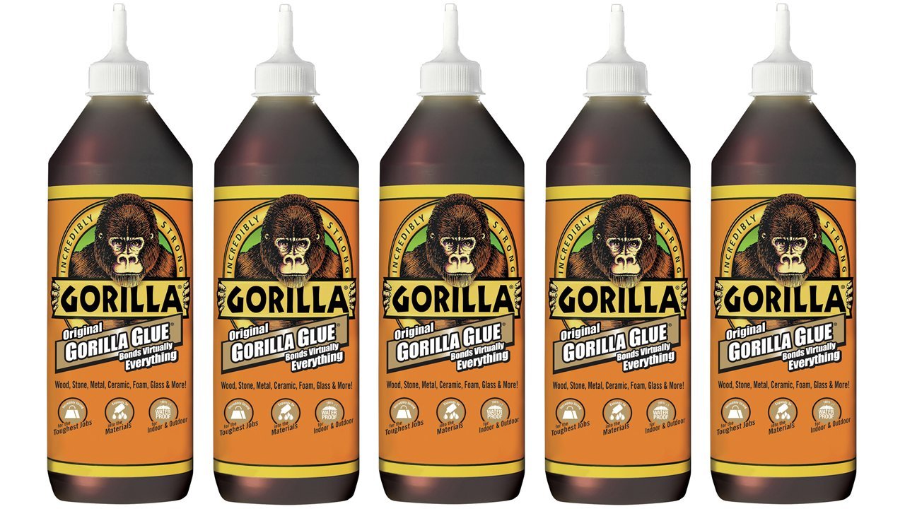 Gorilla Original Waterproof Polyurethane Glue, 36 oz, Pack of 5