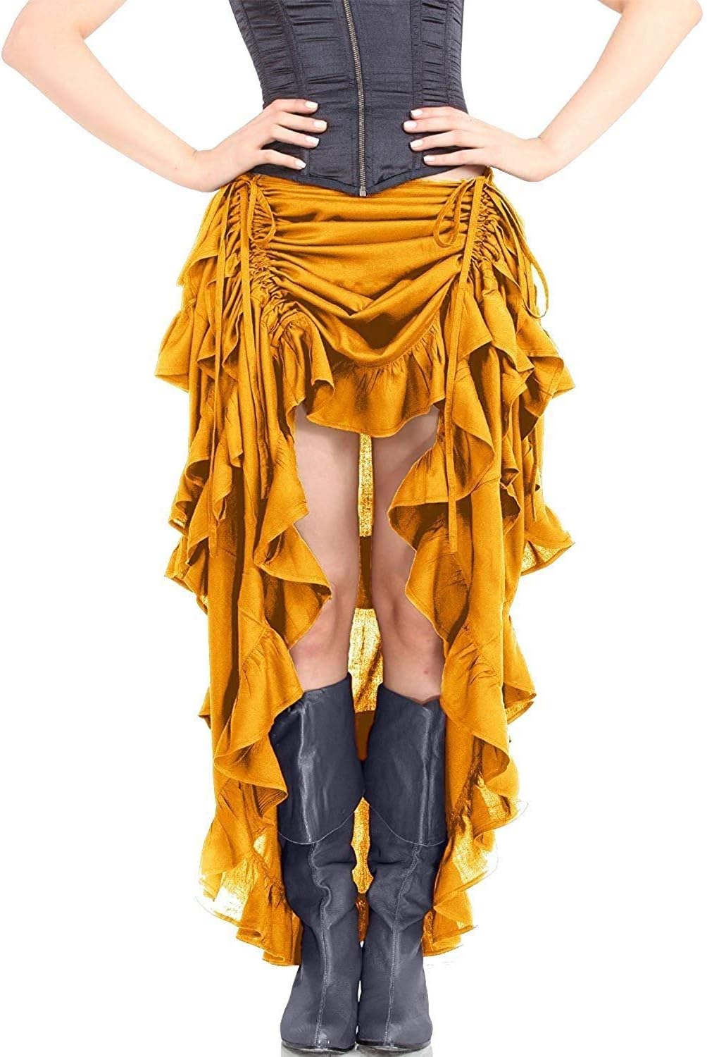 Steampunk Victorian Cosplay Costume High-Low Show Girl Skirt