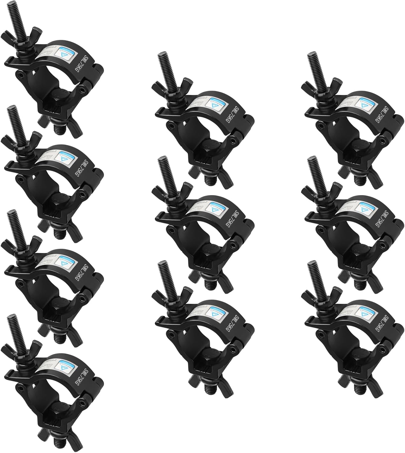 10 Pack 1-1/2 in OD Stage Lighting Clamps for Heavy Duty Use