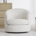 CHITA Swivel Barrel Chair Cream - Cozy Low-Profile Accent Chair
