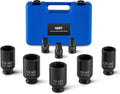Axle Nut Socket Set 1/2 in Drive 12-Point Extra-Deep - Durable Kit