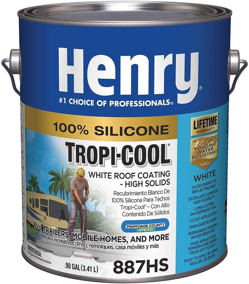 Henry Coating Roof Silicone WHT .90G HE887HS042 for Durable Protection