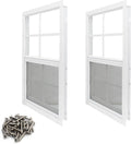 NeatiEase 2 Pack Shed Window 12 x 18 Flush Mount - Durable Ventilation