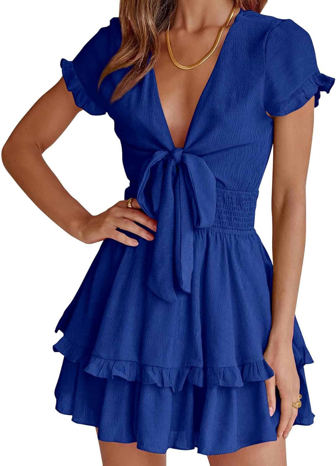 PRETTYGARDEN Women Summer Mini Short Dress for Beach Vacation
