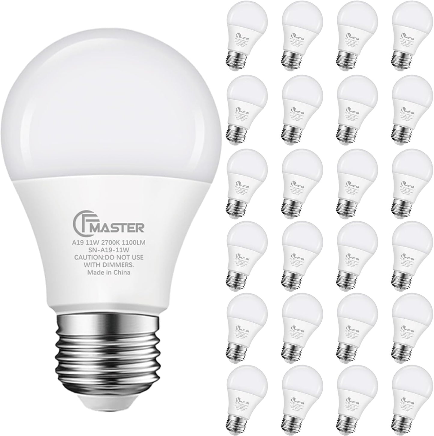 A19 LED Light Bulb 75W Equivalent Non-Dimmable 24-Pack