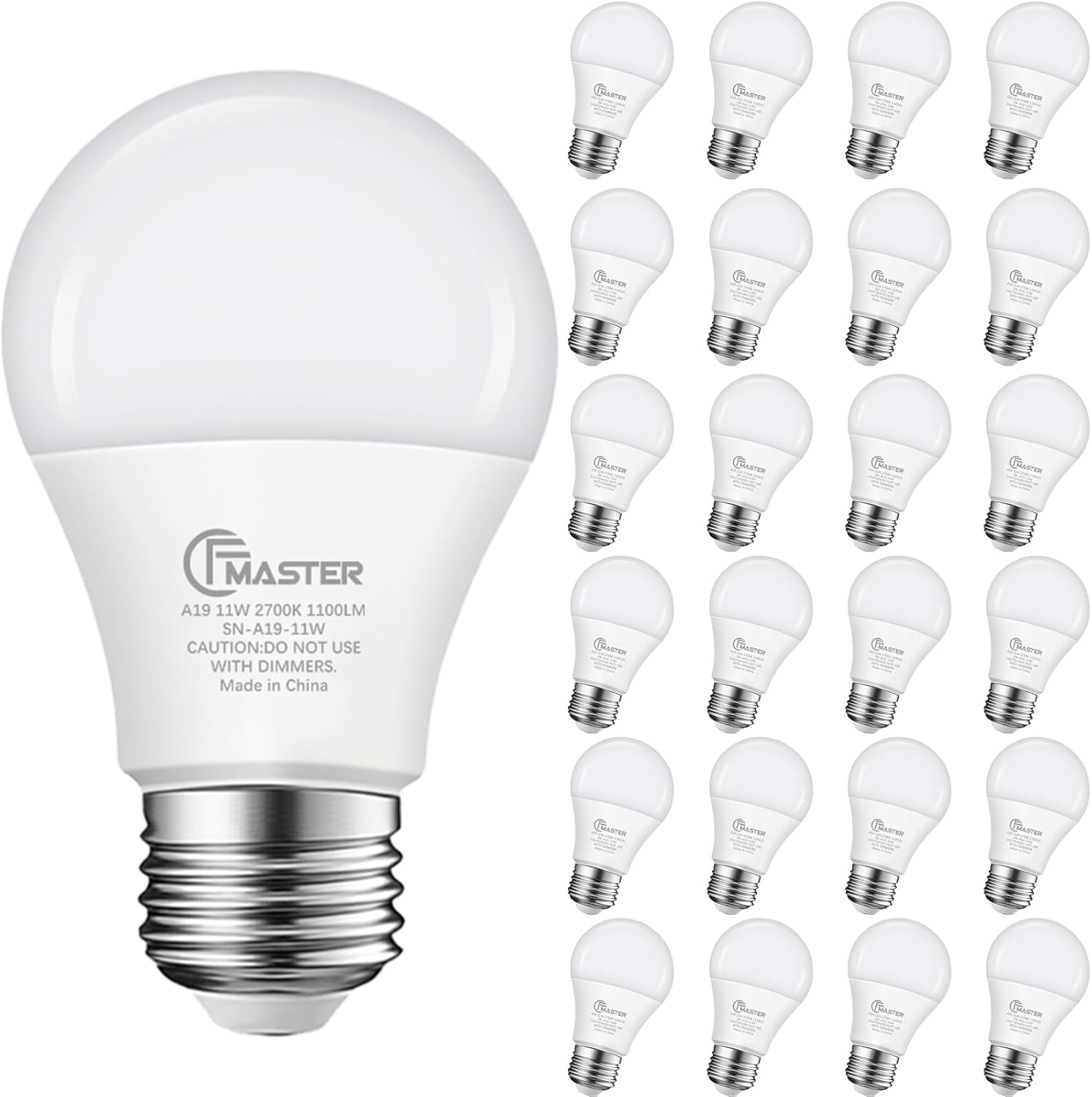 A19 LED Light Bulb 75W Equivalent Non-Dimmable 24-Pack