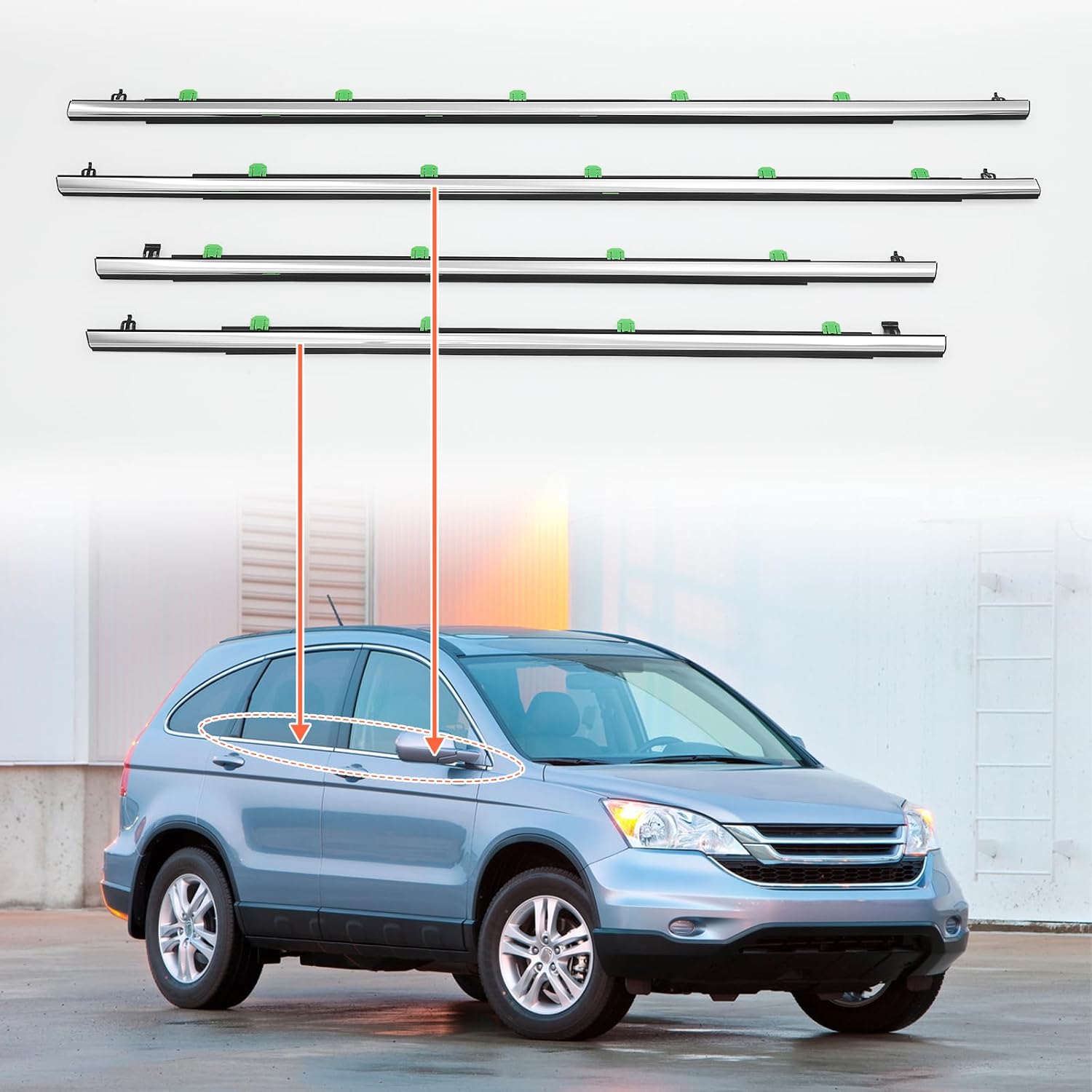 ACLONG Weatherstrip Window Seal Kit for Honda CRV 2007-2011