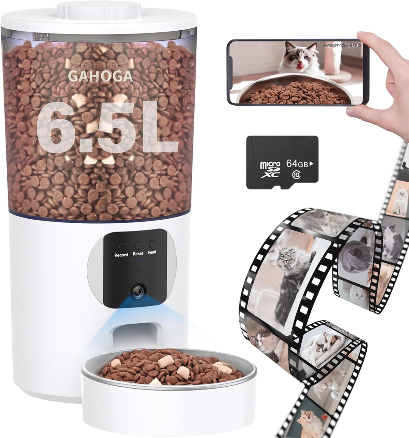Automatic Cat Feeder with Camera and App for Smart Feeding