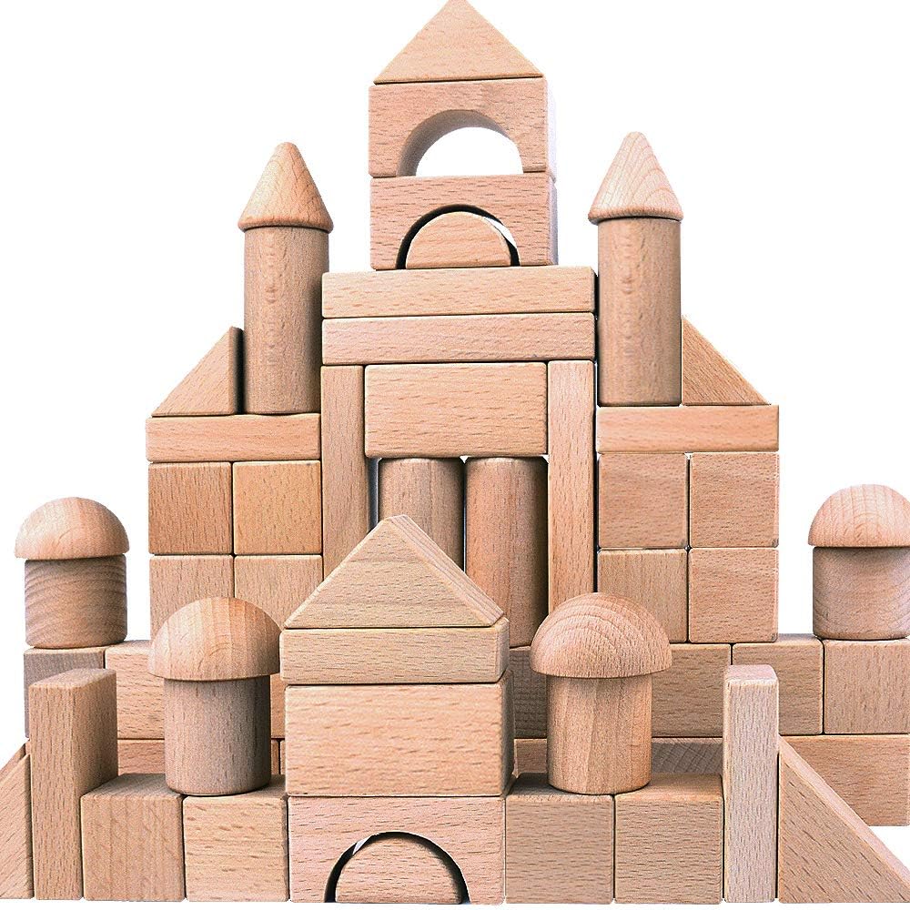 Migargle Wooden Building Blocks Set for Kids - Educational Fun