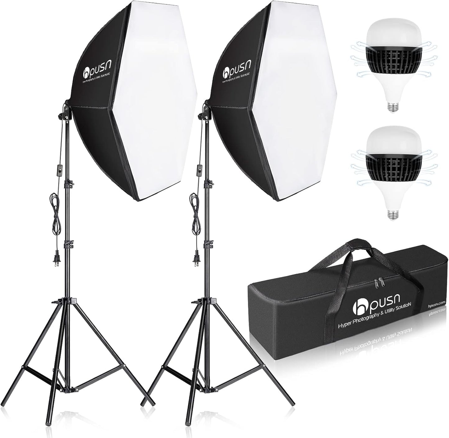 HPUSN Softbox Photography Lighting Kit for Professional Use